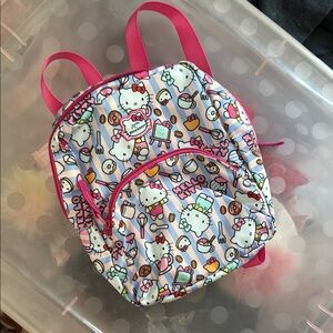 Hello Kitty Pink and White coffee shop Backpack